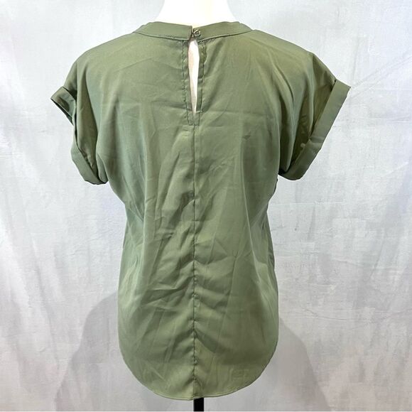 Olive green square cutout top size medium - Picture 3 of 5